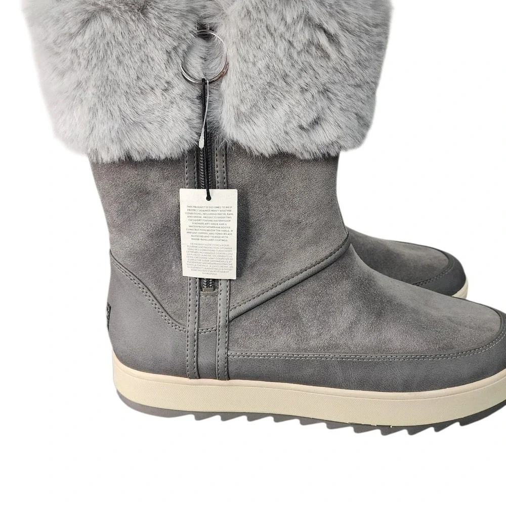 UGGS‎ Koolaburra Women's Gray Faux Fur Trimmed Winter Boots Size 9